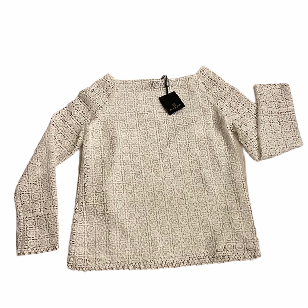 Massimo Dutti Women’s Geometric Guipure Blouse!